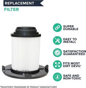 img 3 attached to 🔍 Dirt Devil Pre-Filter Replacement - Compatible with Part # 1JW1100000 & 2JW1000000, F16 HEPA Style Filter & Foam Pre-Filter - Durable, Compact, Washable (2 Pack)