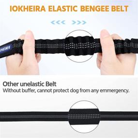 img 2 attached to Premium Dog Car Seat Belt 2 Pack: Durable Nylon Reflective Bungee 🐾 Tether for Large Dogs – Safety Harness with Zinc Alloy Buckle & Swivel Clip