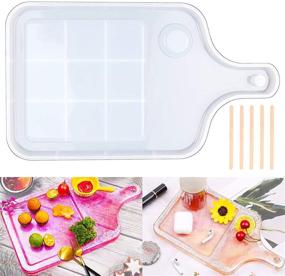 img 4 attached to GACUYI DIY Serving Tray Epoxy Resin Mold with Groove - Perfect for Painting, Art, and Home Decoration