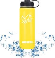 💧 stay hydrated in style: waburteo stainless steel water bottles 40oz, insulated with lids, available in multiple sizes & colors for hot or cold liquids логотип