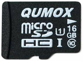 img 1 attached to QUMOX 2X 16ГБ Micro SD карта памяти Class 10 UHS-I 16 ГБ: Высокая скорость работы, Скорость записи 12MB/S, Скорость чтения до 70MB/S.