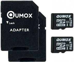 img 2 attached to QUMOX 2X 16ГБ Micro SD карта памяти Class 10 UHS-I 16 ГБ: Высокая скорость работы, Скорость записи 12MB/S, Скорость чтения до 70MB/S.