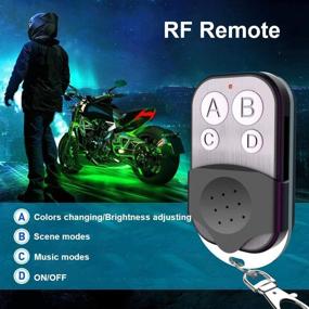 img 1 attached to 🏍️ Govee RGB Motorcycle LED Lights Kits: Music Sync & Multiple Scene Modes, Dimmable Neon Lights with RF Remote Control - 8 Pcs Underglow Motocycle Strip Lights, 12V, 18W