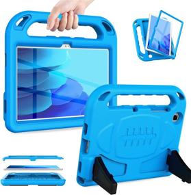 img 4 attached to 🔵 LEDNICEKER Kids Case for Samsung Galaxy Tab A7 10.4 2020, Samsung Tab A7 Case with Integrated Screen Protector, Lightweight Shockproof Handle Kid-Proof Case for Galaxy Tab A7 SM-T500/T505/T507- Blue