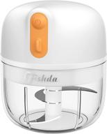 🧄 cordless portable electric mini garlic chopper - 250ml, bpa free, 3 blades - ideal for slicing, mincing, pureeing ginger, vegetables, pepper, onion логотип