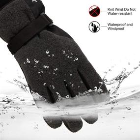 img 1 attached to 🧤 Оставайтесь тёплыми и связанными: Koxly водонепроницаемые ветронепроницаемые двухслойные перчатки с сенсорным экраном для мужчин.