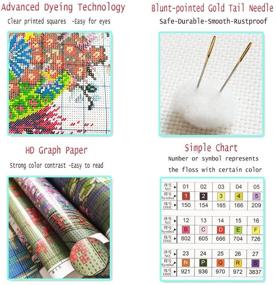 img 2 attached to 🧵 Full Range of Embroidery Starter Kits - Stamped Cross Stitch Kits for Beginners, DIY Embroidery with The Great Wave of Kanagawa Pattern Designs