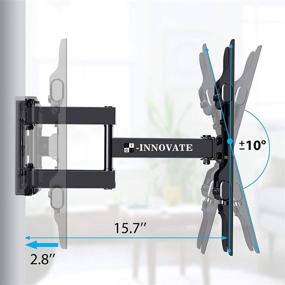 img 2 attached to 📺 ERGO-INNOVATE Full Motion TV Wall Mount Bracket | Fits 37-70 inch TVs | Swivel, Tilt, Extension | VESA 600x400mm | 132lbs Capacity