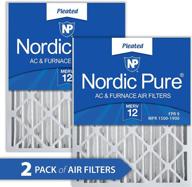 nordic pure 20x20x4 merv 12 2-pack furnace filters logo
