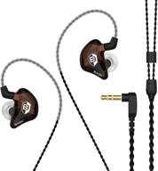 basn bsinger bc100 in ear monitor headphones universal fit noise isolating iem earphones for musicians singers studio audiophiles (brown) logo