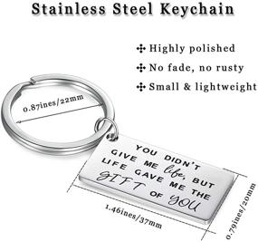 img 3 attached to 🔑 Stainless Steel Father's Birthday Keychain for Daughters