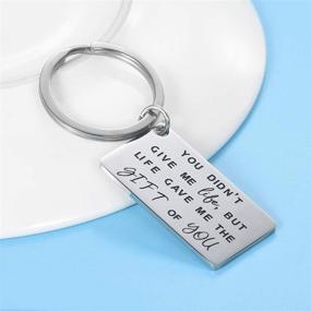 img 2 attached to 🔑 Stainless Steel Father's Birthday Keychain for Daughters