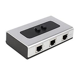 img 2 attached to 2 Port RJ45 Gigabit Ethernet Network Switch Selector Box - Efficient Splitter for 100M/1000M Connections