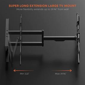 img 1 attached to Full Motion Long Arm TV Mount Bracket for 43-80 inch Screens, Max VESA 800x400mm, Holds up to 110lbs