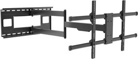 img 4 attached to Full Motion Long Arm TV Mount Bracket for 43-80 inch Screens, Max VESA 800x400mm, Holds up to 110lbs