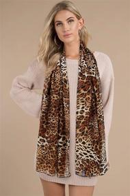 img 3 attached to GERINLY Winter Shawls Cheetah Scarf Women's Accessories for Scarves & Wraps