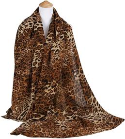 img 1 attached to GERINLY Winter Shawls Cheetah Scarf Women's Accessories for Scarves & Wraps