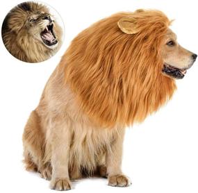 img 4 attached to 🦁 GALOPAR Lion Mane for Dogs: Realistic Lion Wig for Medium and Large Sized Dogs - Perfect for Halloween, Christmas, Photo Shoots & Entertainment