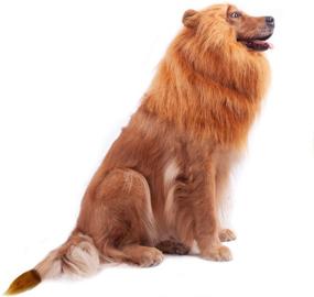 img 2 attached to 🦁 GALOPAR Lion Mane for Dogs: Realistic Lion Wig for Medium and Large Sized Dogs - Perfect for Halloween, Christmas, Photo Shoots & Entertainment