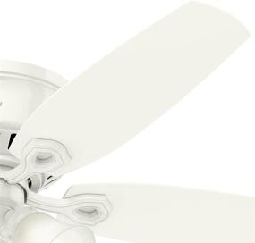 img 2 attached to 💡 Hunter Builder Low Profile Ceiling Fan with LED Light and Pull Chain Control, 52-inch, Snow White - Indoor Use