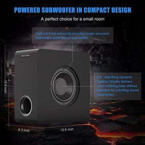 img 3 attached to 🔊 BESTISAN Deep Bass Home Audio Subwoofer, Powered Subwoofer, Wired & Wireless Compact Sub for Home Theater/TV/Speakers/Computer/Phone, Bluetooth 5.0/Optical/RCA, Built-in Amplifier, 6.5’’ Subwoofer