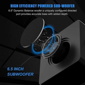 img 2 attached to 🔊 BESTISAN Deep Bass Home Audio Subwoofer, Powered Subwoofer, Wired & Wireless Compact Sub for Home Theater/TV/Speakers/Computer/Phone, Bluetooth 5.0/Optical/RCA, Built-in Amplifier, 6.5’’ Subwoofer