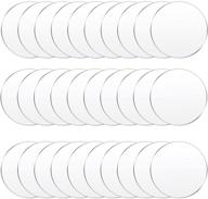 🔘 30 clear acrylic circle discs - transparent round acrylic sheets for art projects, diy, drink coasters, and furniture protection (3 inch) logo