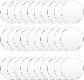 img 4 attached to 🔘 30 Clear Acrylic Circle Discs - Transparent Round Acrylic Sheets for Art Projects, DIY, Drink Coasters, and Furniture Protection (3 Inch)