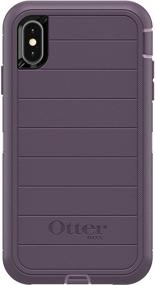 img 2 attached to OtterBox Defender Series Rugged Case & Holster for iPhone Xs MAX - Purple Nebula - Non-Retail Packaging - Enhanced with Microbial Defense