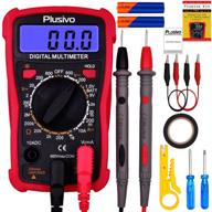 💡 plusivo digital multimeter: voltage, resistance, current, continuity, battery and diode multi tester with probes, backlight, case, stand - enhanced seo logo