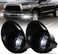 🚙 bunker indust led clear lens fog lights for toyota tundra 2007-2013/sequoia 2008-2011: oem bumper driving fog lamp kit with adapter extension harness logo