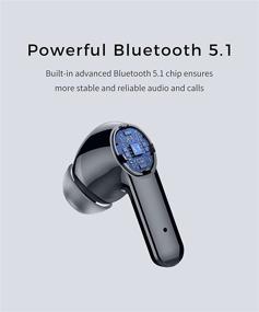 img 2 attached to 🎧 Беспроводные наушники ORSNOG: Bluetooth 5.1 наушники с 50 часами воспроизведения и глубоким басом