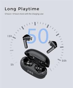 img 1 attached to 🎧 Беспроводные наушники ORSNOG: Bluetooth 5.1 наушники с 50 часами воспроизведения и глубоким басом