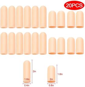 img 3 attached to 🖐️ 20PCS Gel Finger Sleeves: Waterproof Silicone Finger Protectors and Support for Cracked Fingers and Triggers