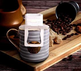 img 4 attached to ☕ Hanging Ear Drip Coffee Bags - 100pcs, Disposable Single Serve Filters for Home, Travel, Office Daily Use