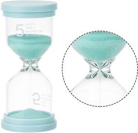 img 2 attached to 🕒 CUSEVE Sand Timers for Kids and Classroom - Large Plastic Sand Hourglass Set - Visual Toothbrush Sand Clock Watch for Toddlers Game - Pack of 6