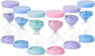 🕒 cuseve sand timers for kids and classroom - large plastic sand hourglass set - visual toothbrush sand clock watch for toddlers game - pack of 6 logo