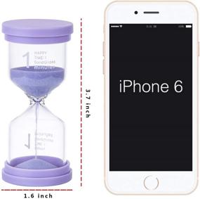 img 3 attached to 🕒 CUSEVE Sand Timers for Kids and Classroom - Large Plastic Sand Hourglass Set - Visual Toothbrush Sand Clock Watch for Toddlers Game - Pack of 6