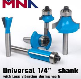 img 1 attached to 🔧 MNA 24 Piece Router Bit Set, 1/4 Inch Shank Router Bit Kit 24A. American Standard Woodworking Router Bit Set, Versatile DIY Router Bits for All Purposes