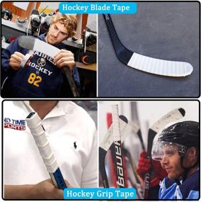 img 1 attached to 🏒 Premium Boaton Hockey Tape: Ultimate Grip and Performance for Ice Field Lacrosse Sticks - 2Pcs 1 Inch Wide, 27 Yards Long (Black, White, US Flag)