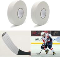 🏒 premium boaton hockey tape: ultimate grip and performance for ice field lacrosse sticks - 2pcs 1 inch wide, 27 yards long (black, white, us flag) logo