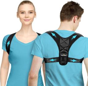 img 3 attached to SOMAZ L-XL Posture Corrector: Adjustable Upper Back Brace for Clavicle Support & Pain Relief - Comfortable Posture Trainer for Spinal Alignment, Neck, Back, and Shoulder