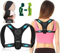 somaz l-xl posture corrector: adjustable upper back brace for clavicle support & pain relief - comfortable posture trainer for spinal alignment, neck, back, and shoulder логотип