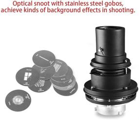 img 3 attached to 📸 Enhance Studio Lighting with Wellmaking Bowens Mount Flash Snoot Conical Lens – Perfect for Video Artists, Modelers, and Photographers! Includes Various Gobos and Optical Lens for Professional Studio Use - Get Creative with Bowens Photography Accessories