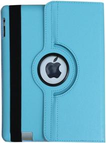 img 3 attached to 🔵 JYtrend (R) Rotating Stand Smart Case Cover Magnetic Auto Wake Up/Sleep for iPad Mini 1/2/3 A1432 A1454 A1455 A1489 A1490 A1491 A1599 A1600 A1601 (Blue)