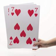 giant jumbo playing cards full deck - huge poker index, fun for all ages! size 8.5 x 11 inches logo