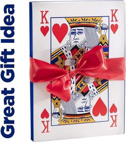 img 2 attached to Giant Jumbo Playing Cards Full Deck - Huge Poker Index, Fun for All Ages! Size 8.5 x 11 Inches