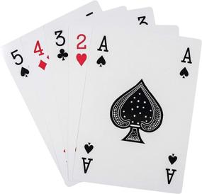 img 1 attached to Giant Jumbo Playing Cards Full Deck - Huge Poker Index, Fun for All Ages! Size 8.5 x 11 Inches