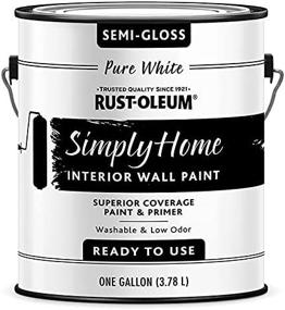 img 1 attached to Rust-Oleum Simply Home Interior Wall Paint 332120 - Semigloss White, 1 Gallon (Pack of 1)