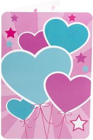 img 2 attached to Hallmark 13&#34; Large Gift Bag: Birthday Girl's Pink Heart Set with Card & Tissue Paper